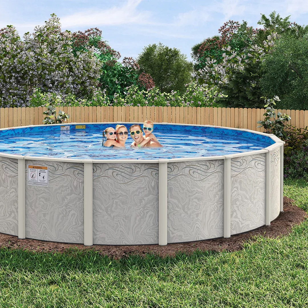 12' Round 8" Hybrid Frame Silver Interlude Pool & Bundle | 52" or 54"