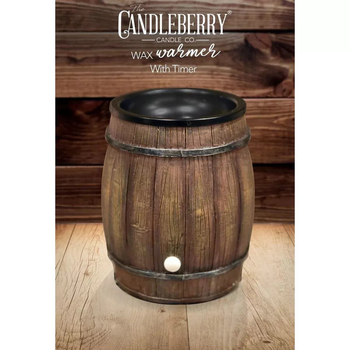Bourbon Barrel TART WARMER, INCLUDING SAFETY TIMER