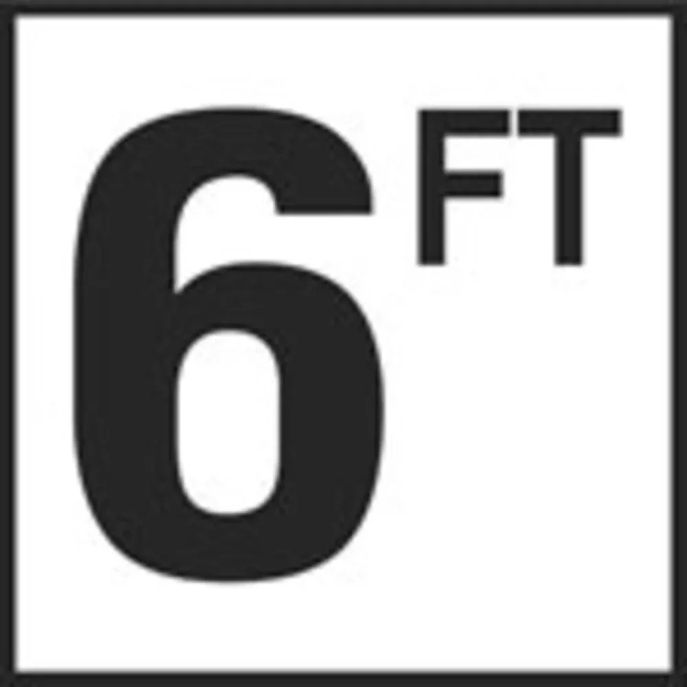 Depth Marker Tile | Unknown Brand | 6x6 Inch Ceramic Inlays | 6 Ft Pool Depth Marker | Skid Resistant