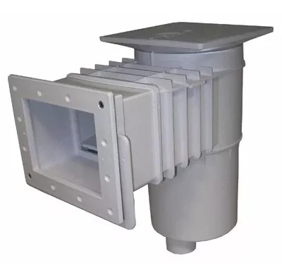 Hayward Complete Skimmer for Vinyl and Fiberglass Pools, 1.5" FPT, Square Lid, Outside Mount, White, SP10841OM