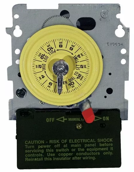 Intermatic 24-Hour 208-277V Mechanical Time Switch, DPST, Mechanism Only, T104M