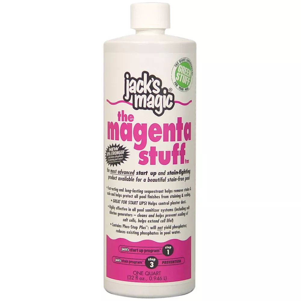 Jacks Magic Magenta Stuff Metal Remover, 32 oz Bottle | PMAGENTA032