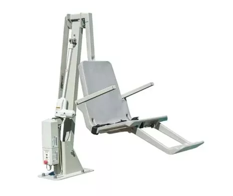 S.R. Smith MultiLift2 Flanged Mounted ADA Compliant Pool Lift, Gray Mist, 580-0000N