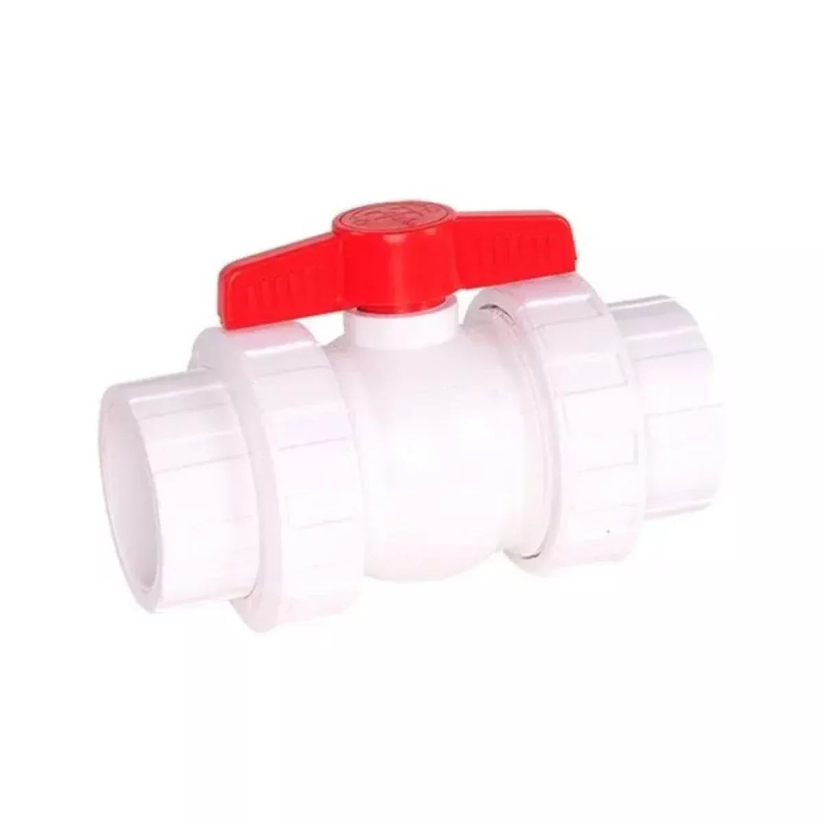 Válvula Esfera con Doble Tuerca Unión 1 1/4" Ced. 40 HAYWARD QTA Blanca
